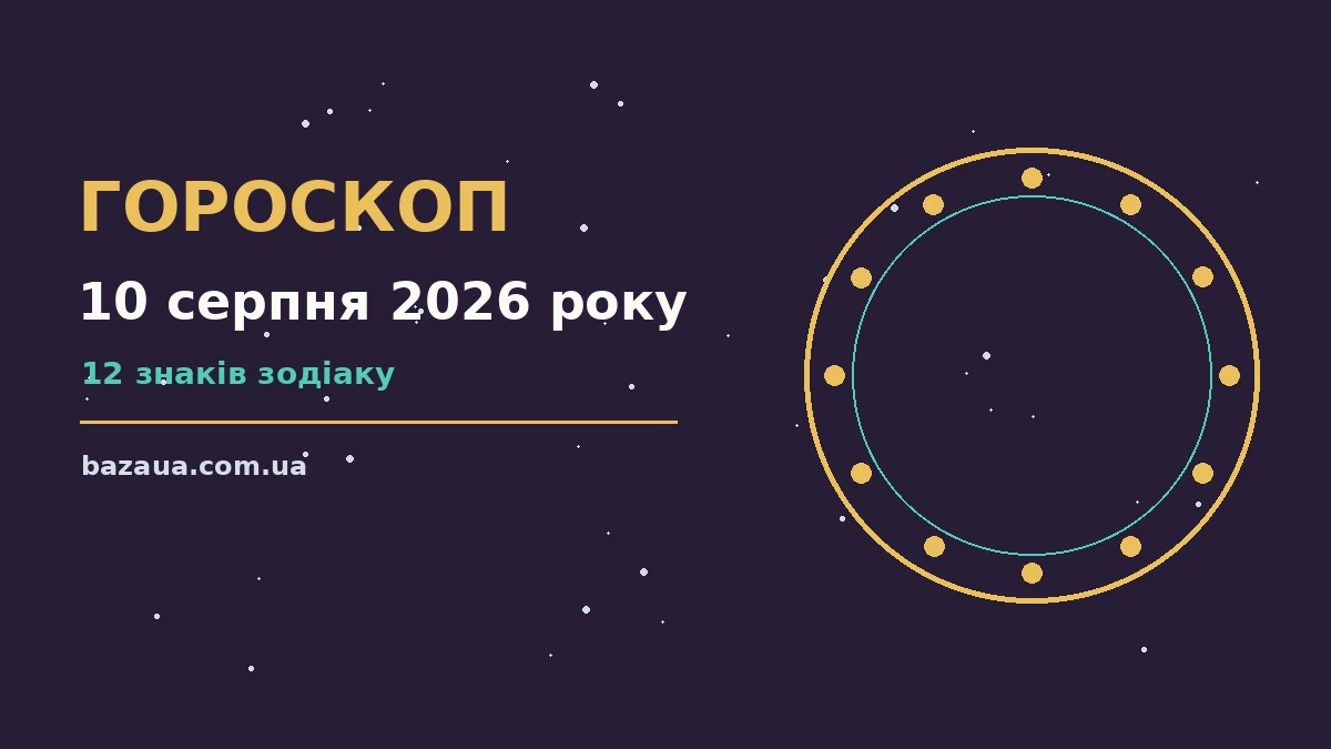 Гороскоп на 10 серпня 2026 року: головні підказки дня для планів і важливих справ