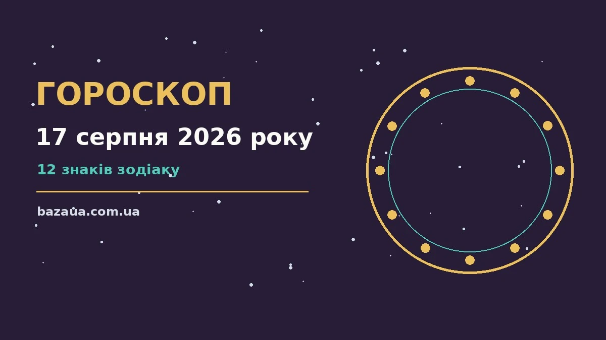 Гороскоп на 17 серпня 2026 року: головні підказки дня для планів і важливих справ