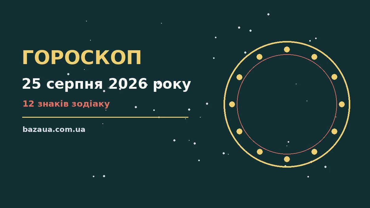Гороскоп на 25 серпня 2026 року: головні підказки дня для планів і важливих справ