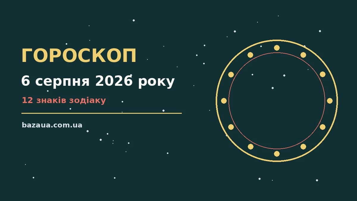 Гороскоп на 6 серпня 2026 року: головні підказки дня для планів і важливих справ