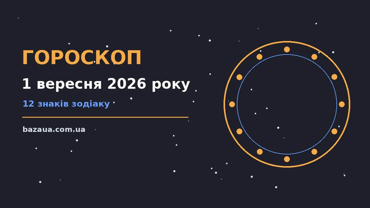 Гороскоп на 1 вересня 2026 року: головні підказки дня для планів і важливих справ