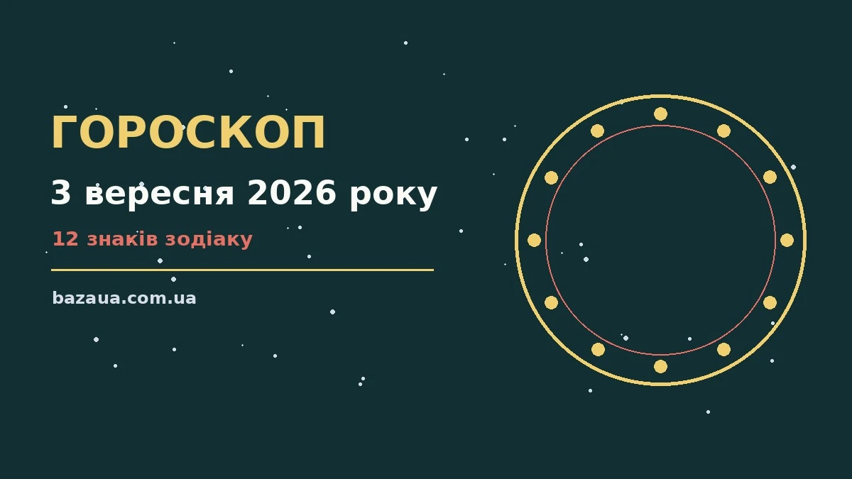 Гороскоп на 3 вересня 2026 року: головні підказки дня для планів і важливих справ
