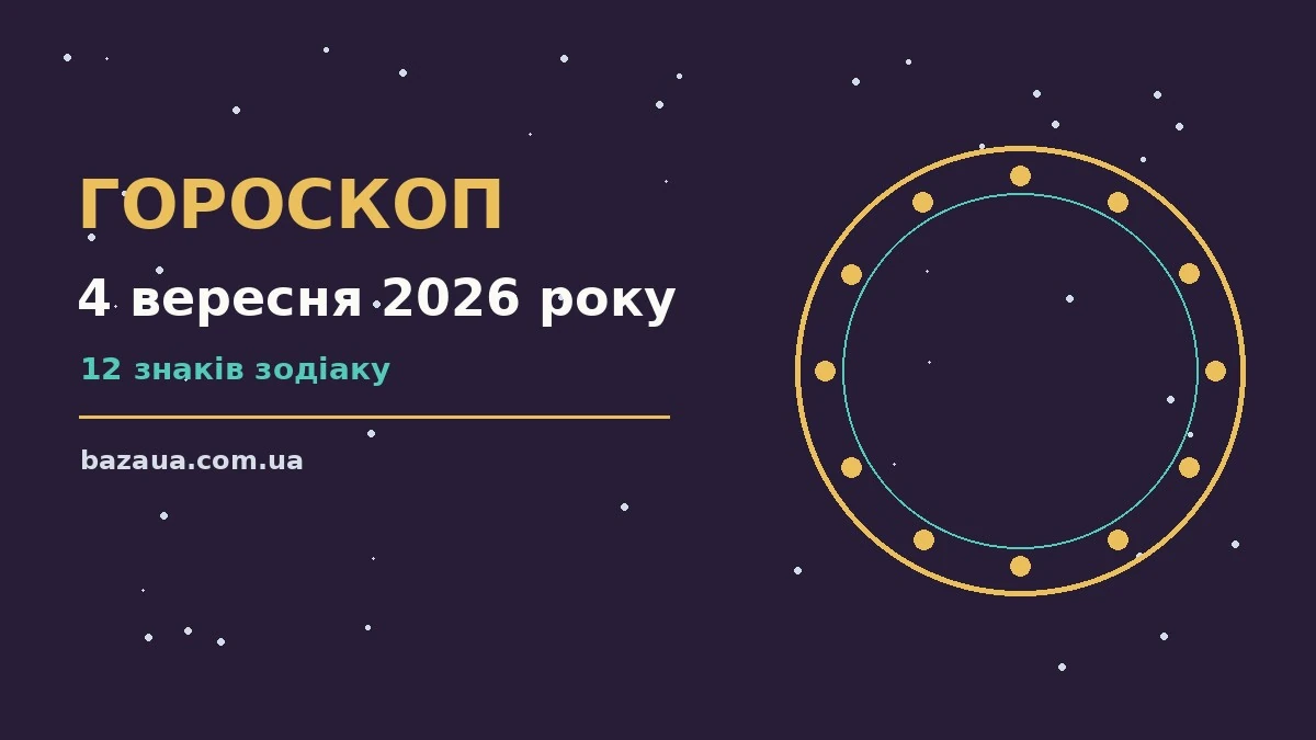 Гороскоп на 4 вересня 2026 року: головні підказки дня для планів і важливих справ