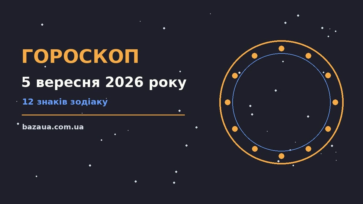 Гороскоп на 5 вересня 2026 року: головні підказки дня для планів і важливих справ