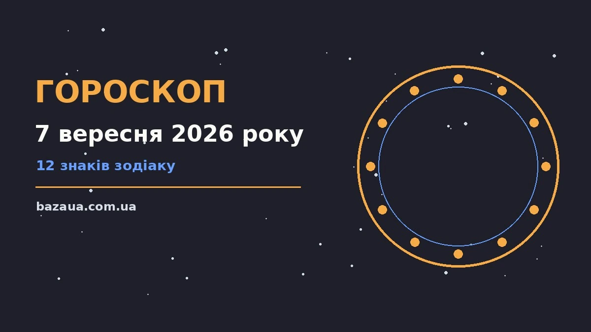 Астрологічний гороскоп на 7 вересня 2026 року з порадами для дванадцяти знаків Зодіаку