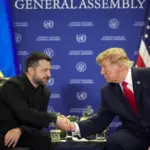 Президент України Володимир Зеленський під час візиту до Брюсселя 16 жовтня 2026 року