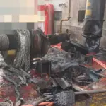 Загоріла надбудова комерційного судна після удару російського дрону в Чорному морі
